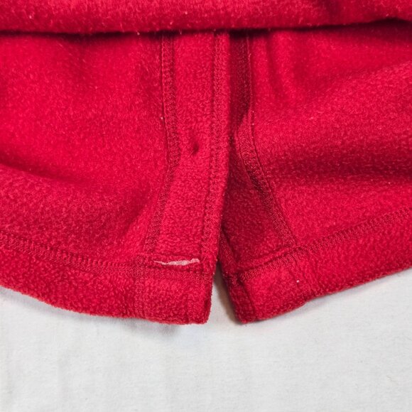 Vintage Red Fleece Cardigan With Embroidered Cat & Yarn Patterns - Picture 11 of 12